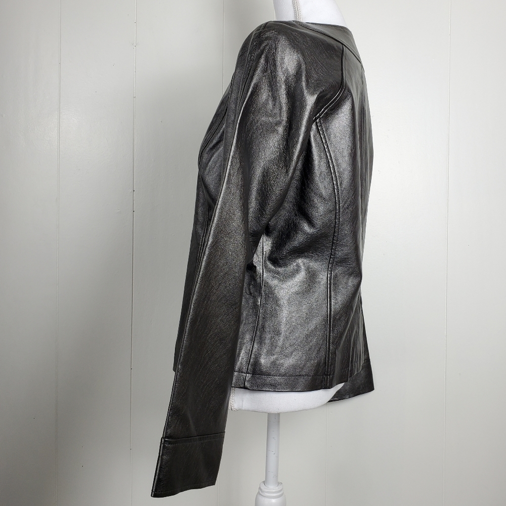 Cold water Creek faux leather coat size 6 - Picture 7 of 9